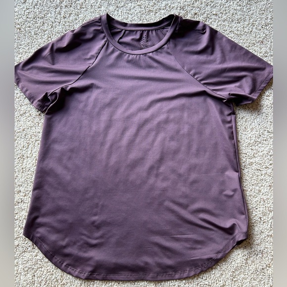 lululemon athletica Tops - lululemon athletica Deep Plum/Mauve Colored Short Sleeve Quick Dry Tee Size L